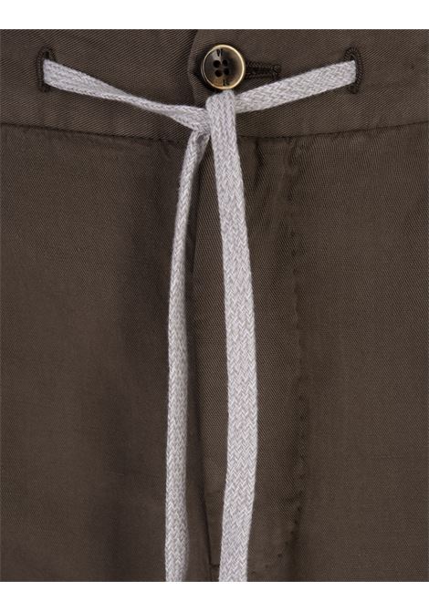 Pantaloni Soft Fit In Misto Lino Marrone PT TORINO | TTCNZA0CL1-PU31Y180